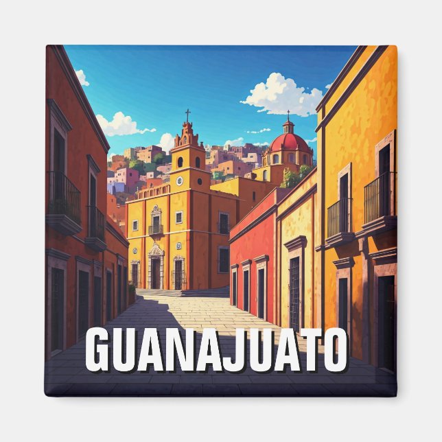 Guanajuato Mexico Travel Magnet (Framsidan)