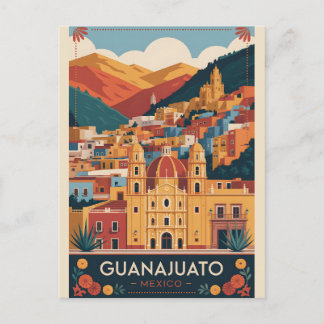 Guanajuato Mexiko Retro Resemålning Poster Konst Vykort