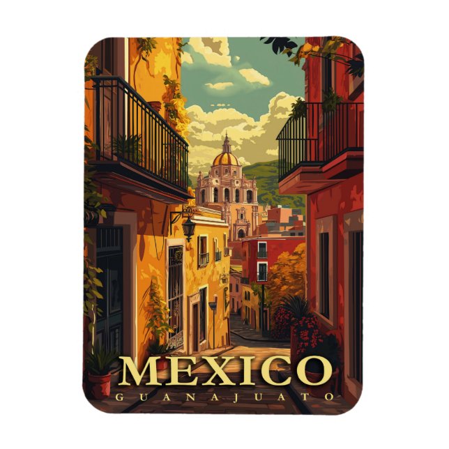Guanajuato, Mexiko Vintage Magnet (Vertikal)