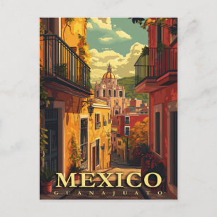 Guanajuato, Mexiko Vintage Vykort