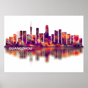 Guangzhou China Skyline Poster