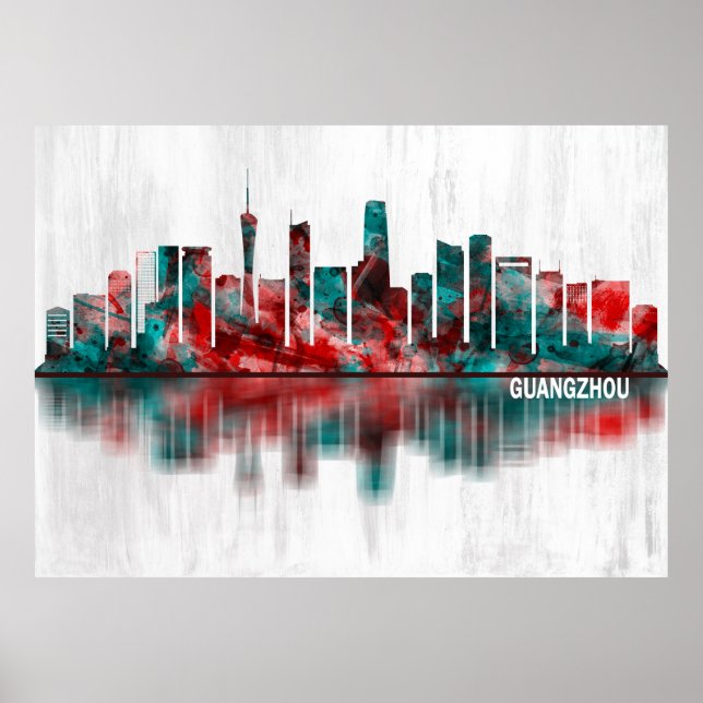 Guangzhou China Skyline Poster (Framsidan)