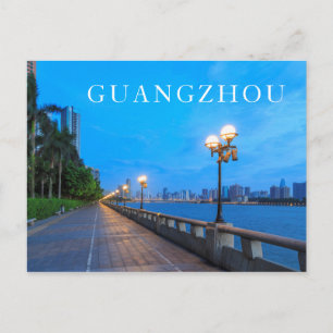 Guangzhou City vattenfront Vykort