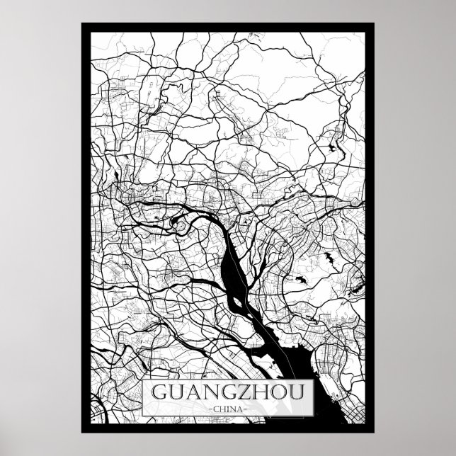 Guangzhou Kina Karta Poster (Framsidan)