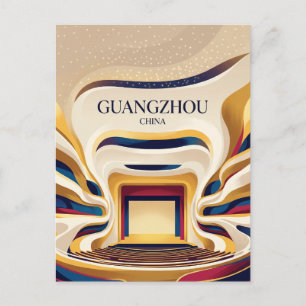 Guangzhou operahus huvudhall Kina Vykort