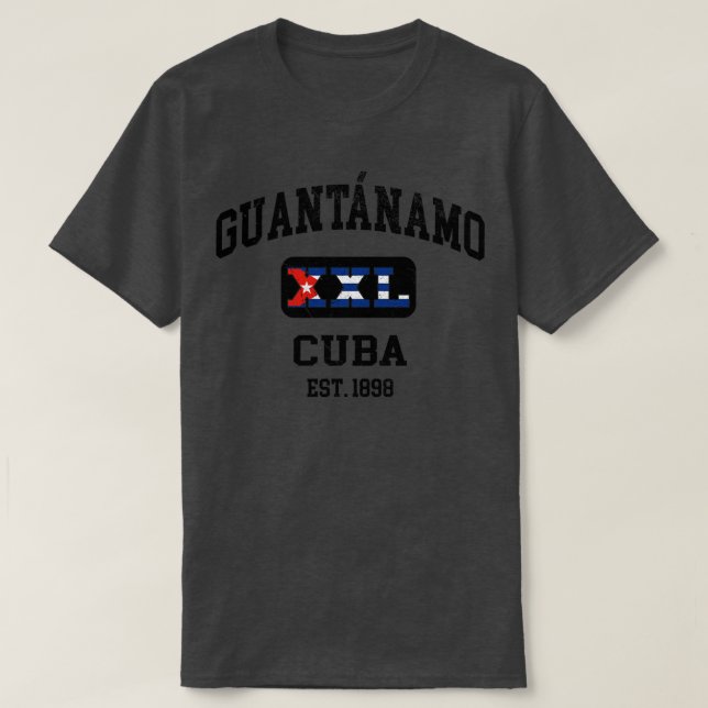 Guantanamo Kuba XXL Athletic Design T Shirt (Design framsida)