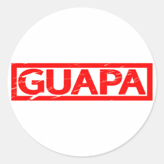 Guapa Frimärke Runt Klistermärke