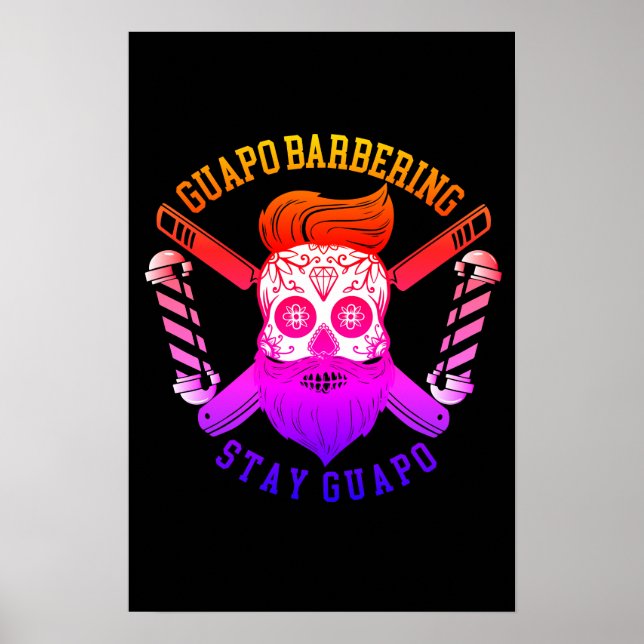 Guapo BarNumrering Black Gloss Poster W/ Rainbow (Framsidan)