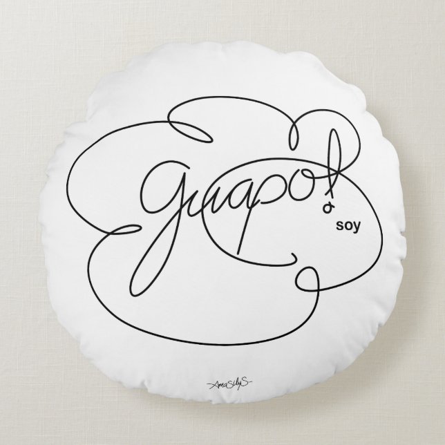 GUAPO soy - Bold CloudS Rund Kudde (Framsidan)