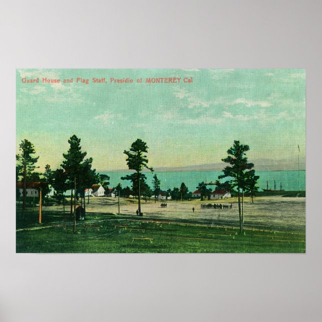 Guard House, Flagga staff View vid Presidio Poster (Framsidan)