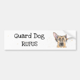 Guard HUND Söt tyska Shepherd/Alsatian skräddarsyd Bildekal