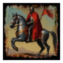 Guard Knight och Horse Perfect Poster