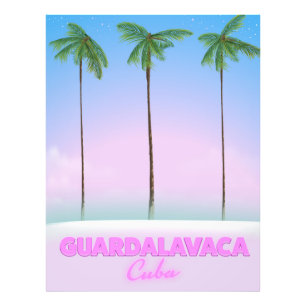 Guardalavaca Kuba vintage reseskylt Fototryck