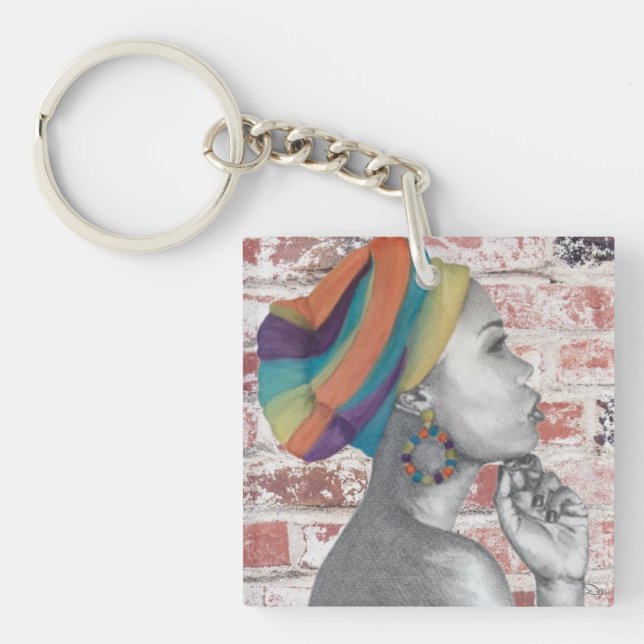 Guardian Angel Acrylic Keychain, (dubbla-sided) (Framsidan)