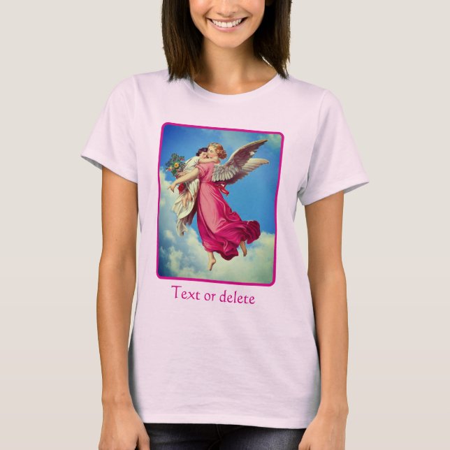Guardian Angel And Child Personalized T Shirt (Framsida)