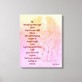 Guardian Angel andlig recovery dikt art canvas