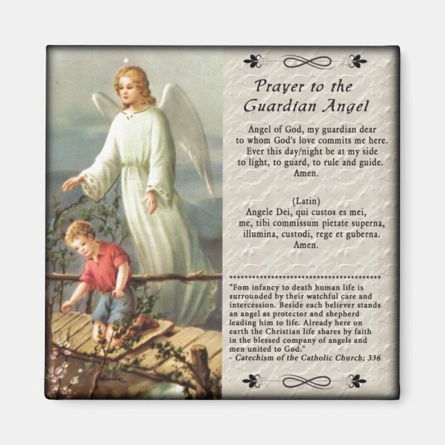 Guardian Angel Anpassningsbar Fridge Magnet (Framsidan)