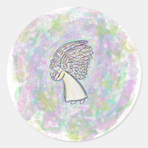 Guardian Angel Art Anpassningsbar Decal Stickers Runt Klistermärke