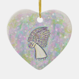 Guardian Angel Art Anpassningsbar Helgdag Gift Orn Julgransprydnad Keramik