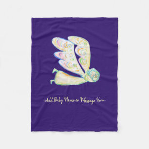 Guardian Angel Art Anpassningsbar Soft Fleece Blan