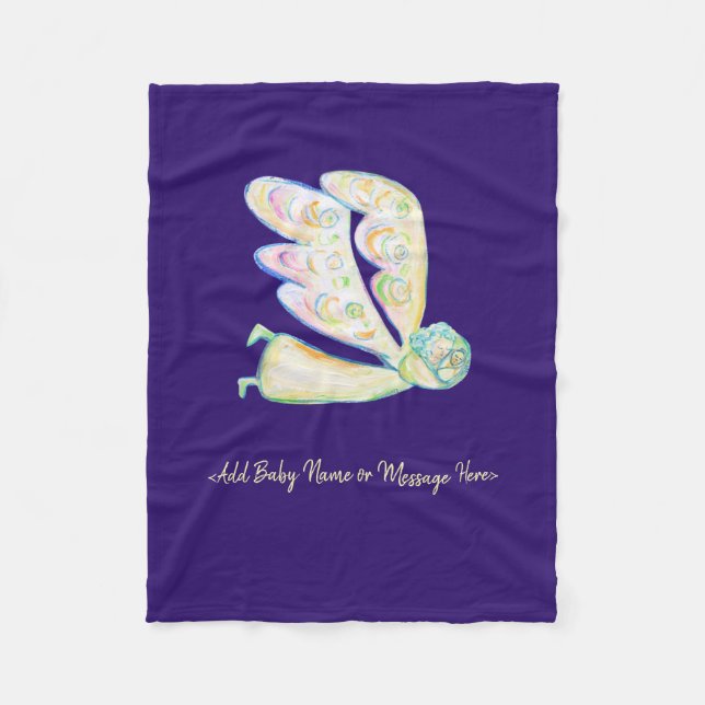 Guardian Angel Art Anpassningsbar Soft Fleece Blan (Framsidan)