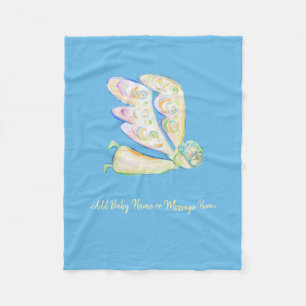 Guardian Angel Art Anpassningsbar Soft Fleece Blan