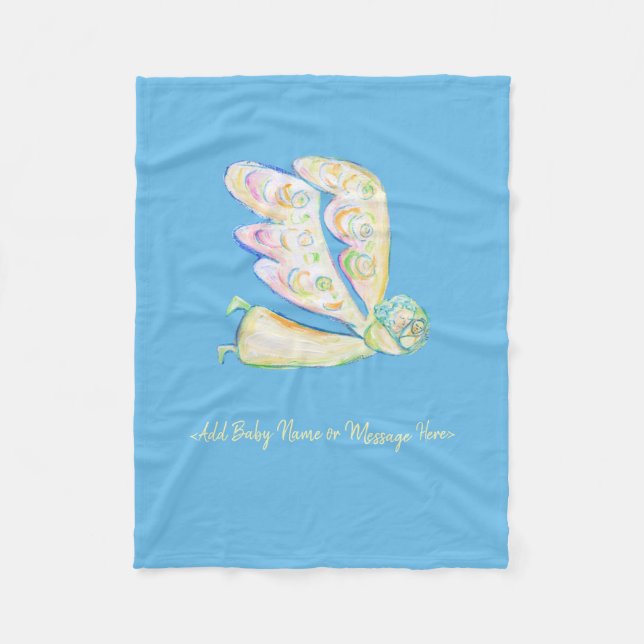 Guardian Angel Art Anpassningsbar Soft Fleece Blan (Framsidan)