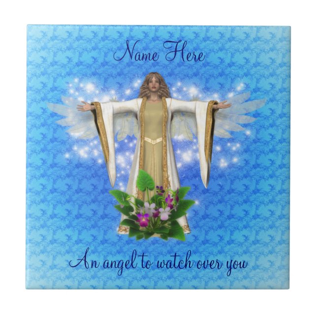 Guardian Angel Art Inspirational Kakelplatta (Framsidan)
