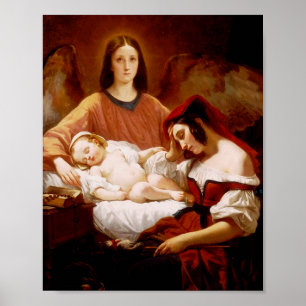 Guardian Angel av Henri Decaisne Poster