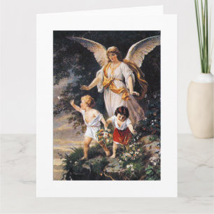 GUARDIAN ANGEL Bernhard Plockhorst 1886 Kort
