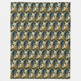 GUARDIAN ANGEL Bernhard Plockhorst 1886 Ull Bla Fleecefilt