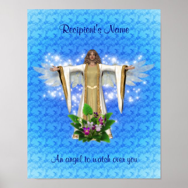 Guardian Angel bevakar över Personligen Poster (Framsidan)