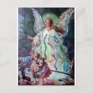 GUARDIAN ANGEL c. 1900 Vykort