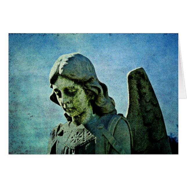 Guardian Angel Cemetery Art Hälsningskort (Framsidan Horizontal)