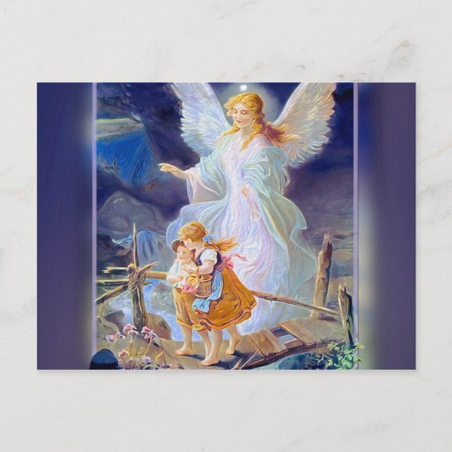 Guardian Angel, Children and Bridge Vykort (Framsida)