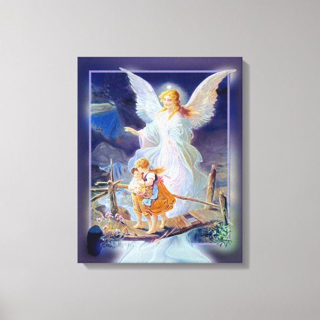 Guardian Angel, Children, Bridge (Exklusiv Design) Canvastryck (Framsida)