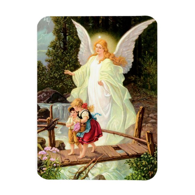 Guardian Angel Children Bridge Lindberg Zatzka Magnet (Vertikal)