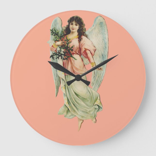 Guardian Angel Divine Watchfulness & Grace Art Stor Klocka (Framsida)