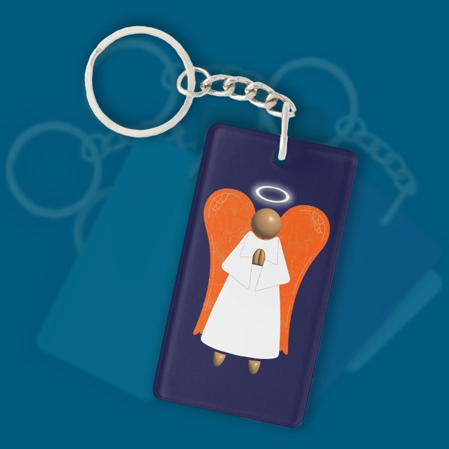 Guardian Angel (dubbla-sided) (Brown Guardian Angel Keyring)