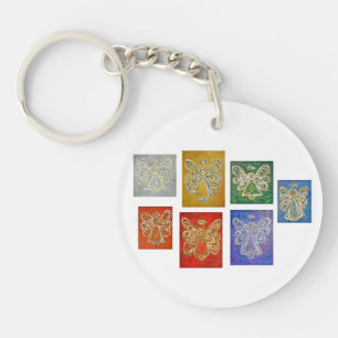 Guardian Angel Färg Series Anpassningsbar Keychain