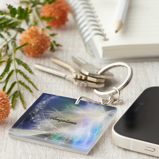 Guardian Angel Feather och Namn Keychain (Skapare uppladdad)