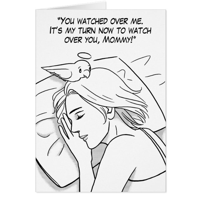 Guardian angel för Mamma Hälsningskort (Framsidan)