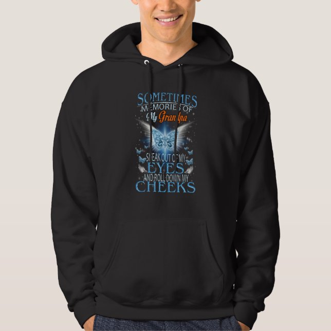 Guardian Angel Grandma Daughter Sons Remembered He Hoodie (Framsida)