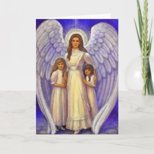 Guardian Angel Greeting Card Kort (Framsida)