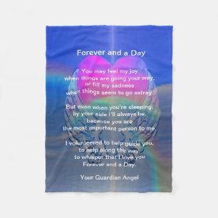 Guardian Angel Heart och Kärlek Blanket Fleecefilt