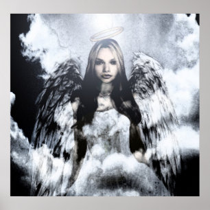 Guardian Angel i Clouds Poster