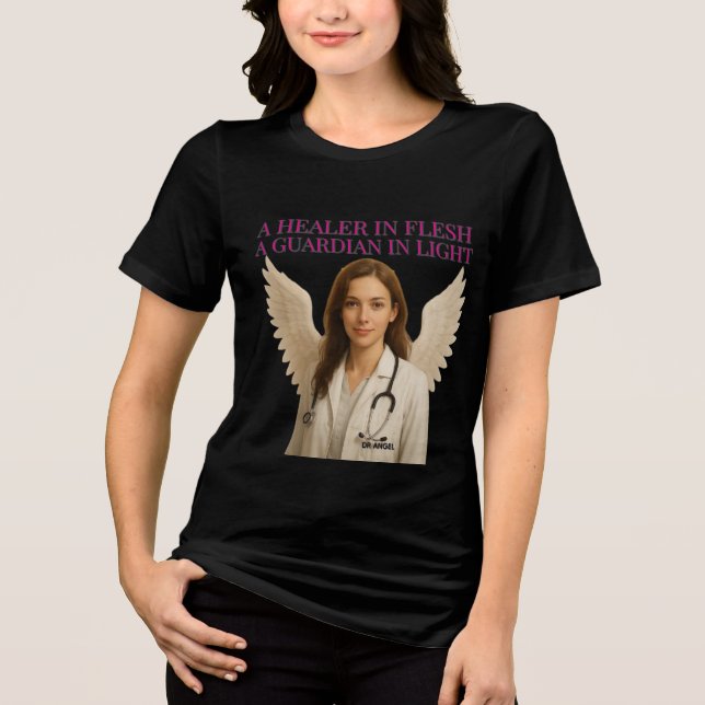 GUARDIAN ANGEL IN WHITET-Shirt T Shirt (Framsida)