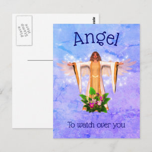 Guardian Angel Inspirational Postcard Vykort