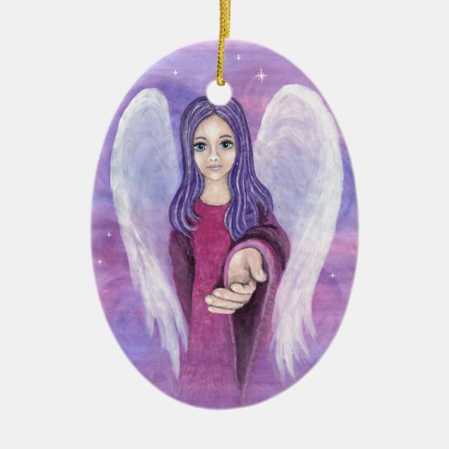 Guardian Angel Julgransprydnad Keramik (Framsidan)