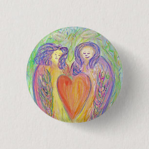 Guardian Angel Kärlek Hearts Lapel Button Stift Knapp